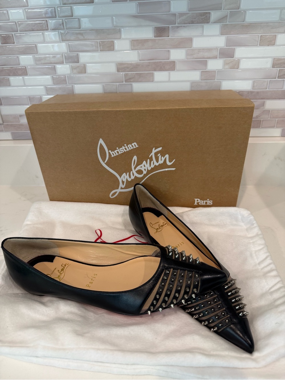 Christian Louboutin studded flats